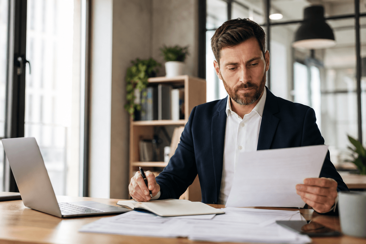 UK business owner reviewing a declined business finance application