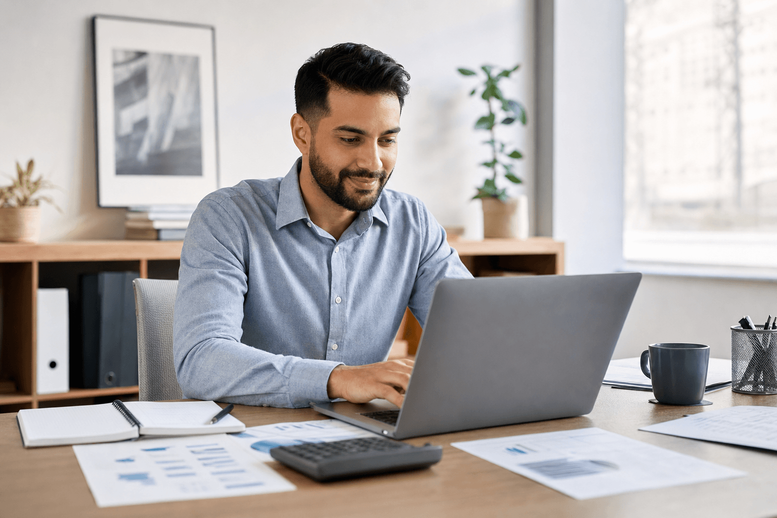 UK business owner preparing and submitting a business loan application